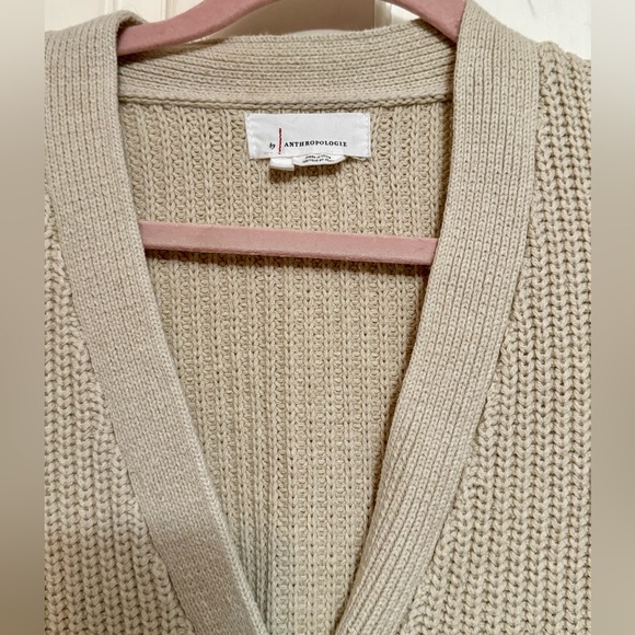 Anthropologie Cream Button-Up Schoolboy Cardigan - Picture 3 of 5